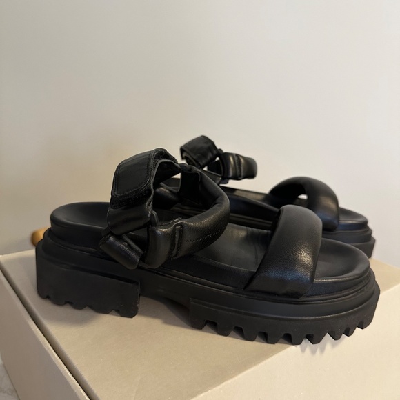 ALLSAINTS HELIUM LEATHER SANDALS, Size US 9, EU 39 - Picture 6 of 14